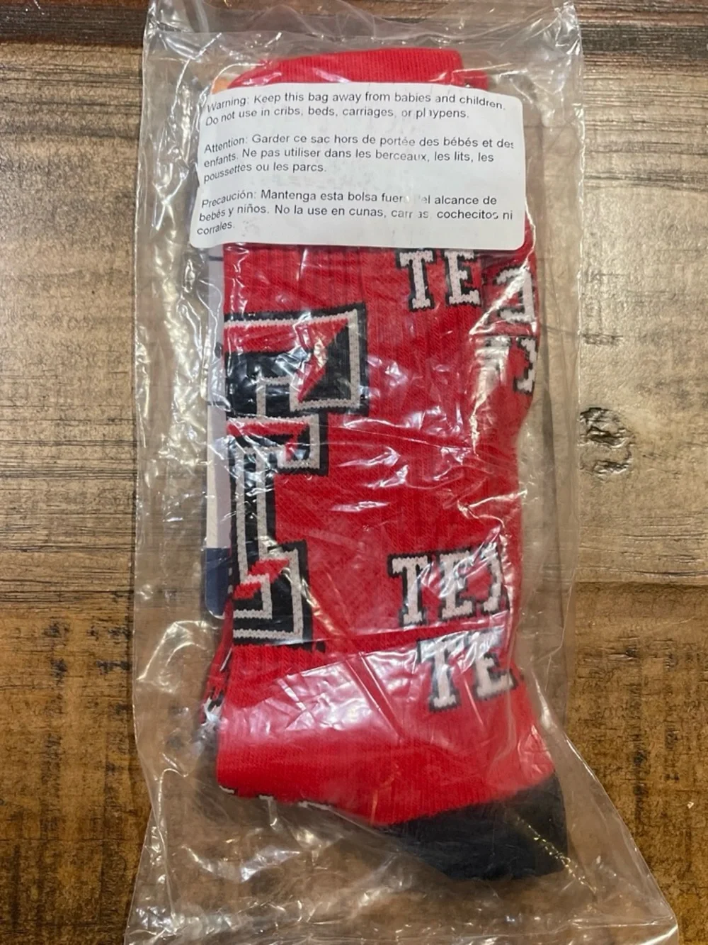 Texas Tech Red & Black Collegiate Crew Socks - Unbranded